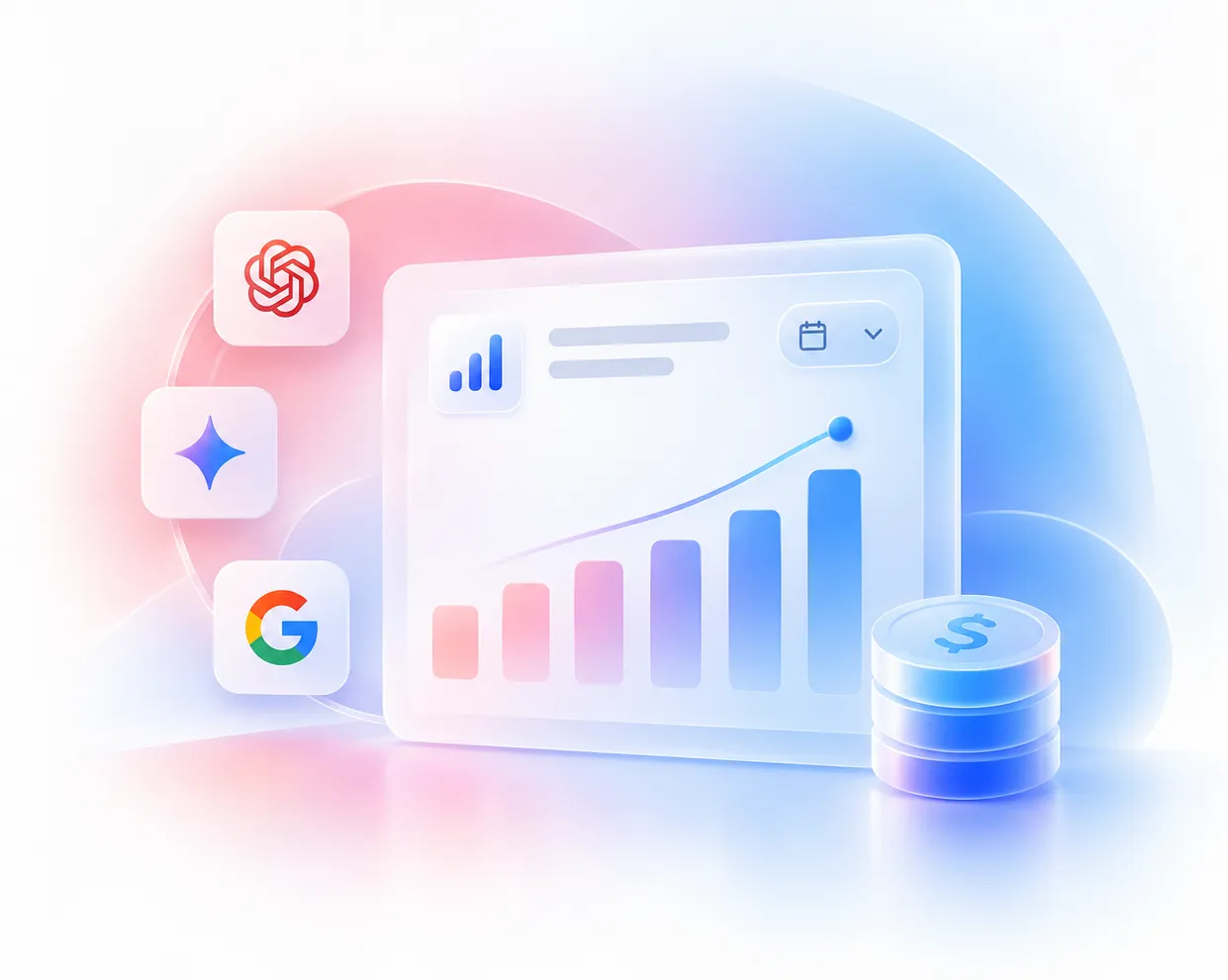 A usage dashboard showing model spend over time.